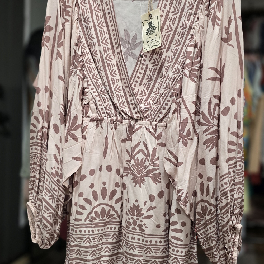 EASEL Floral Pink Tunic Top - NWT